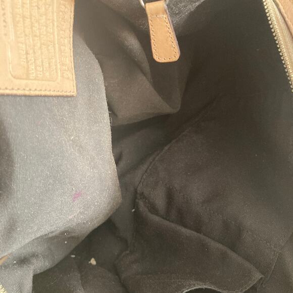 Coach Satchel Bag F25189 Signature Stripe Embossed Peyton Patent Leather - Picture 11 of 16